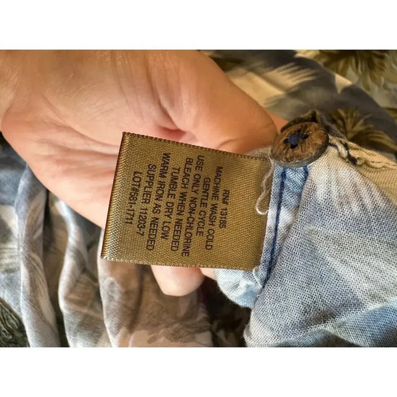 The Foundry Supply Co. American Flag Hawaiian Casual Button Shirt Men XLT Preppy - Picture 10 of 11